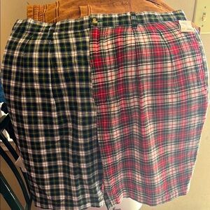 TOMMY HILFIGER MULTI COLOR PLAID SHORTS SIZE 36 WAIST NWT